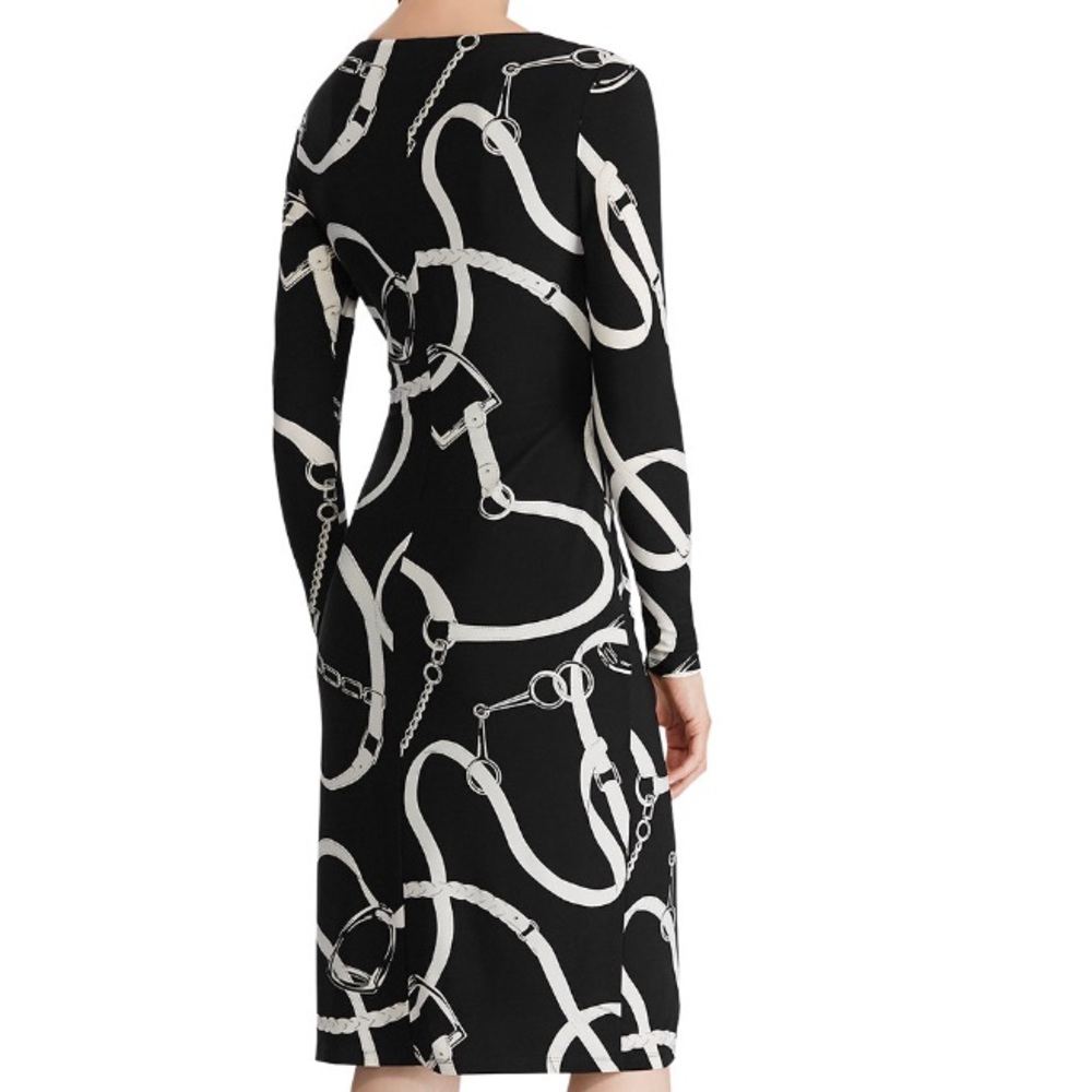 New Ralph Lauren chain print Dress 12P NWT $145 - Picture 3 of 3